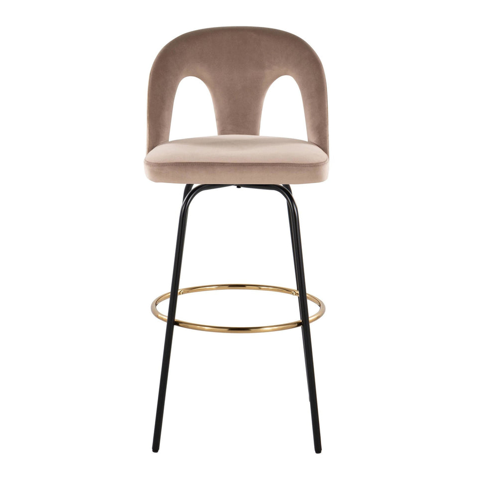 Ava Upholstered 30" Fixed-Height Barstool - Set of 2
