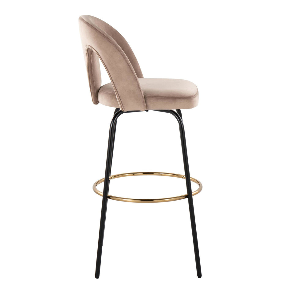 Ava Upholstered 30" Fixed-Height Barstool - Set of 2