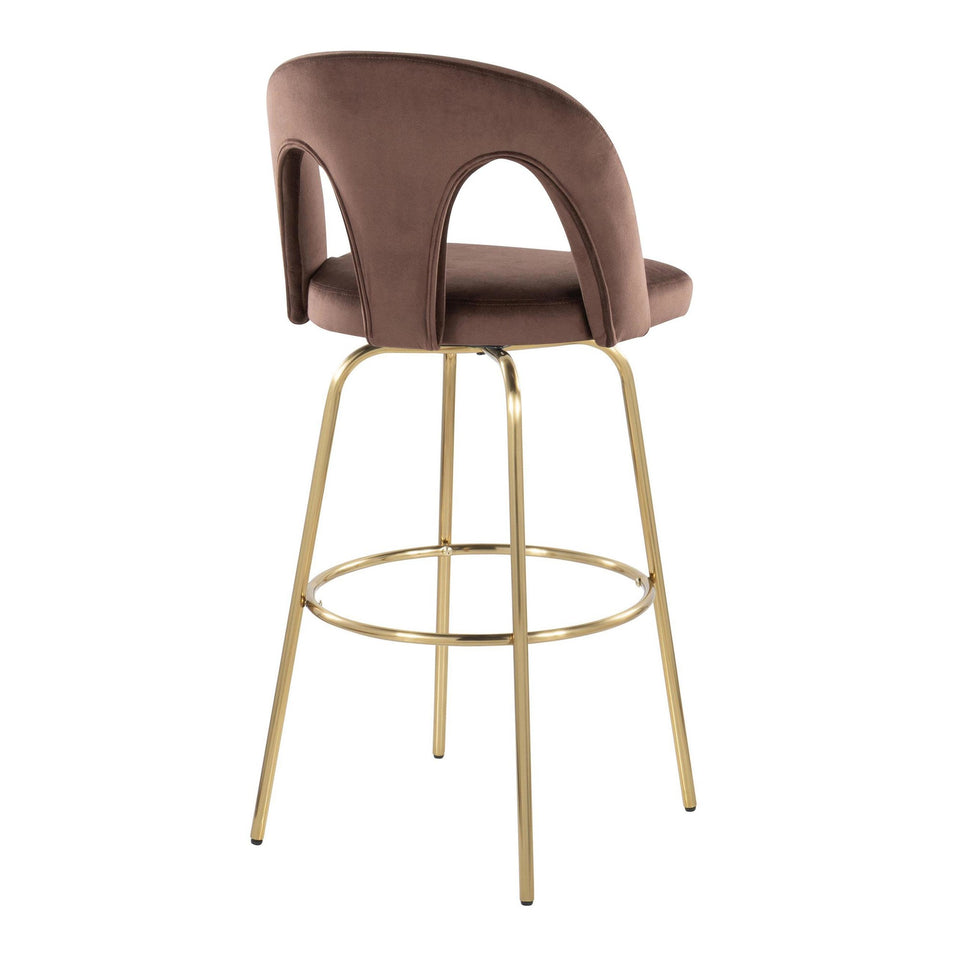 Ava Upholstered 30" Fixed-Height Barstool - Set of 2