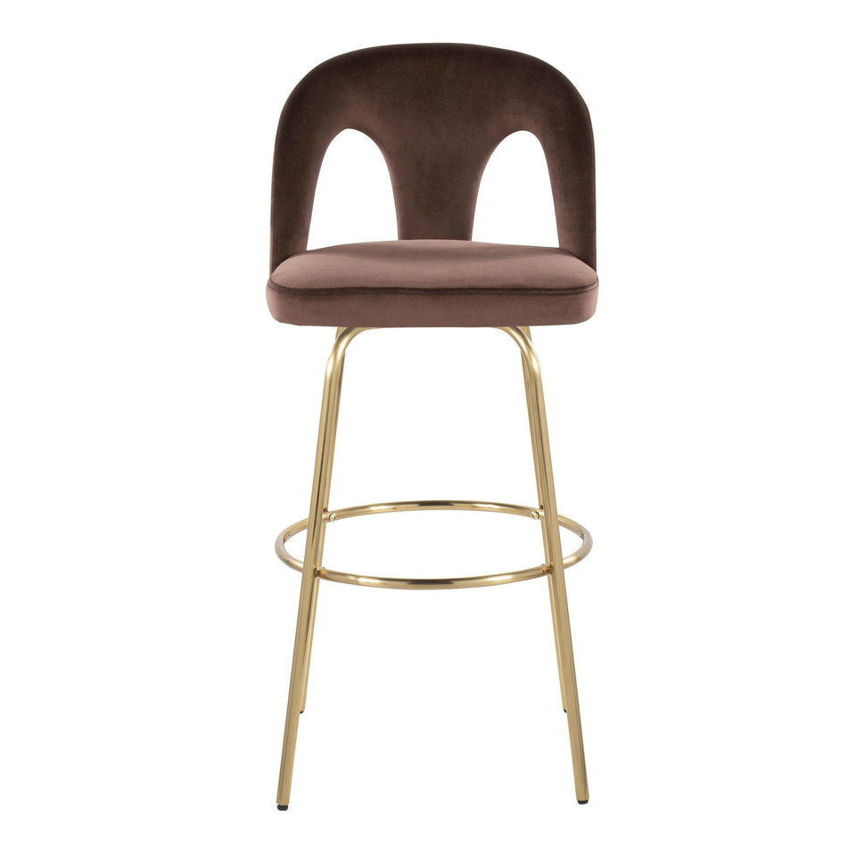 Ava Upholstered 30" Fixed-Height Barstool - Set of 2