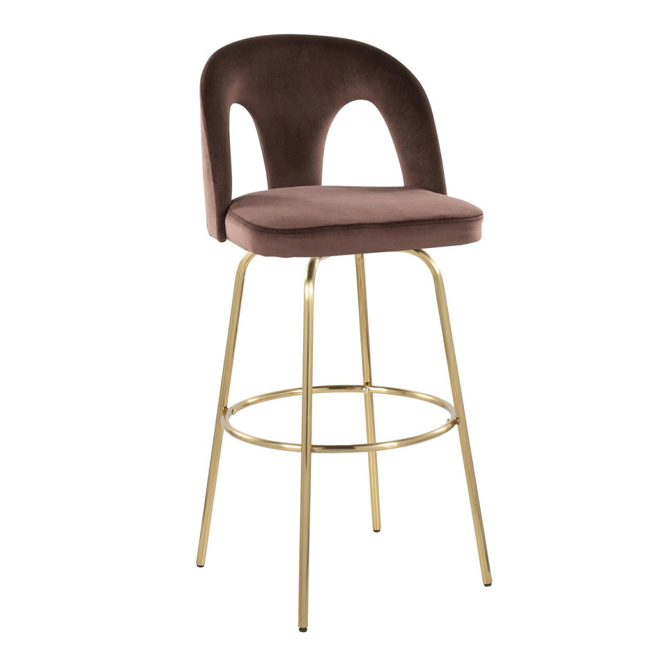 Ava Upholstered 30" Fixed-Height Barstool - Set of 2
