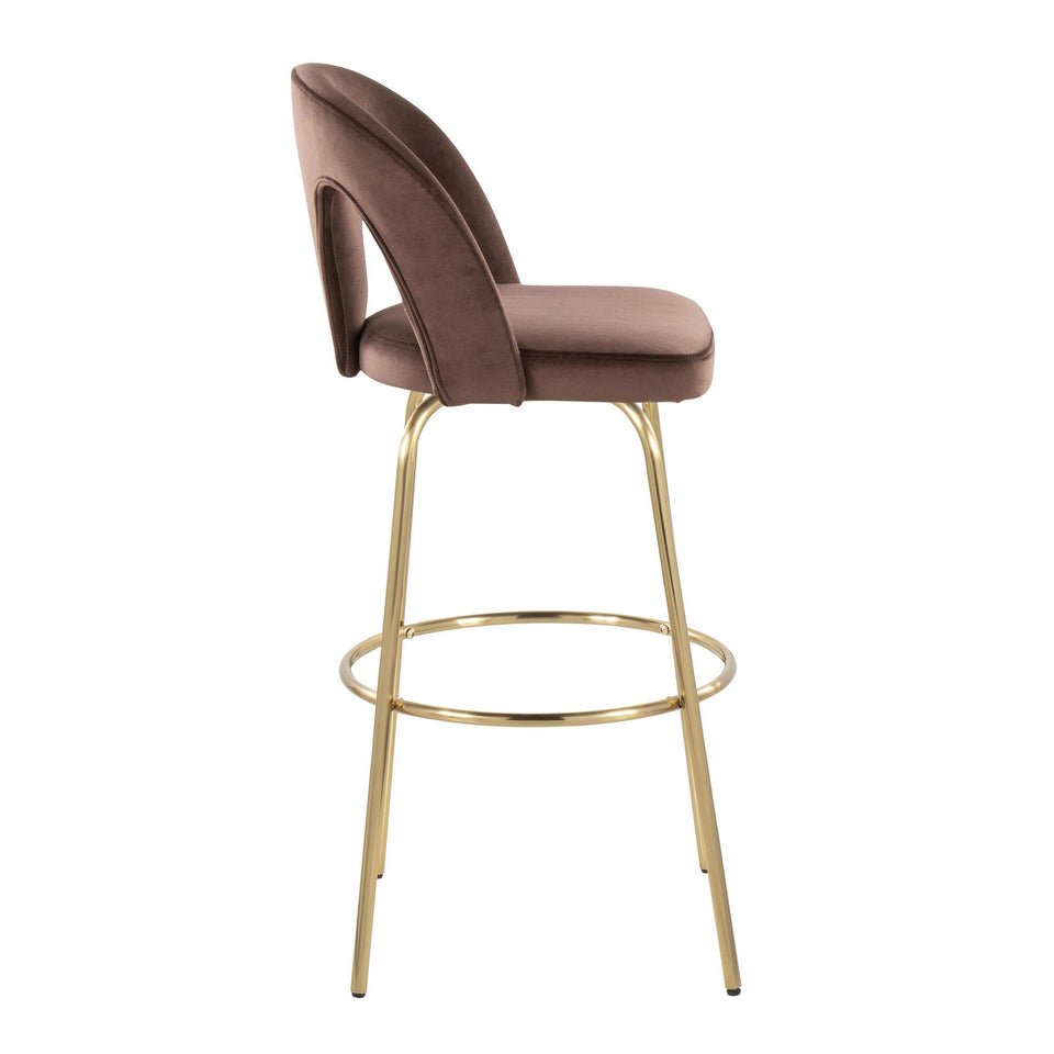 Ava Upholstered 30" Fixed-Height Barstool - Set of 2