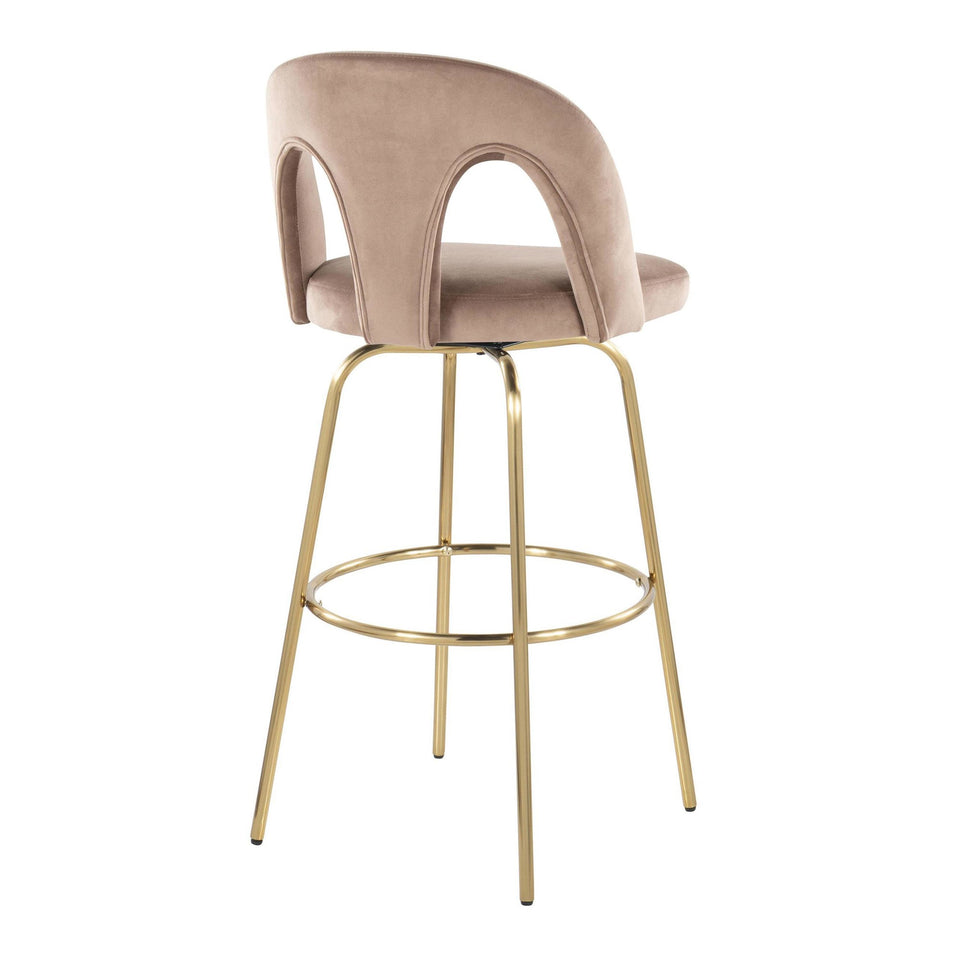 Ava Upholstered 30" Fixed-Height Barstool - Set of 2