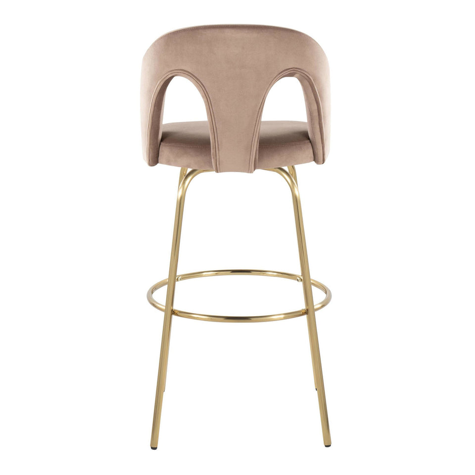 Ava Upholstered 30" Fixed-Height Barstool - Set of 2