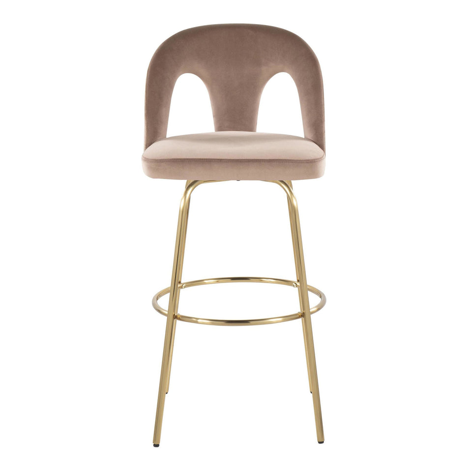 Ava Upholstered 30" Fixed-Height Barstool - Set of 2