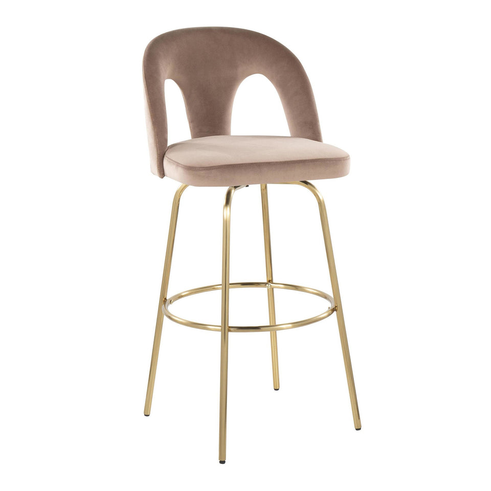 Ava Upholstered 30" Fixed-Height Barstool - Set of 2