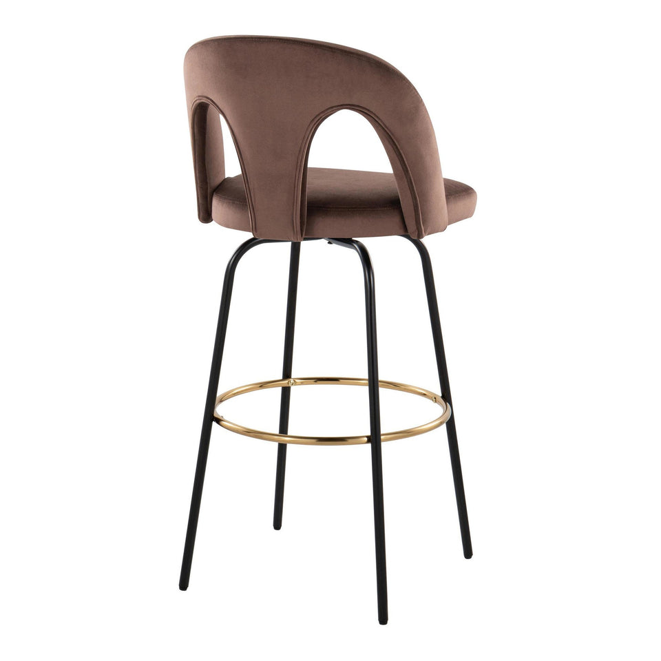 Ava Upholstered 30" Fixed-Height Barstool - Set of 2