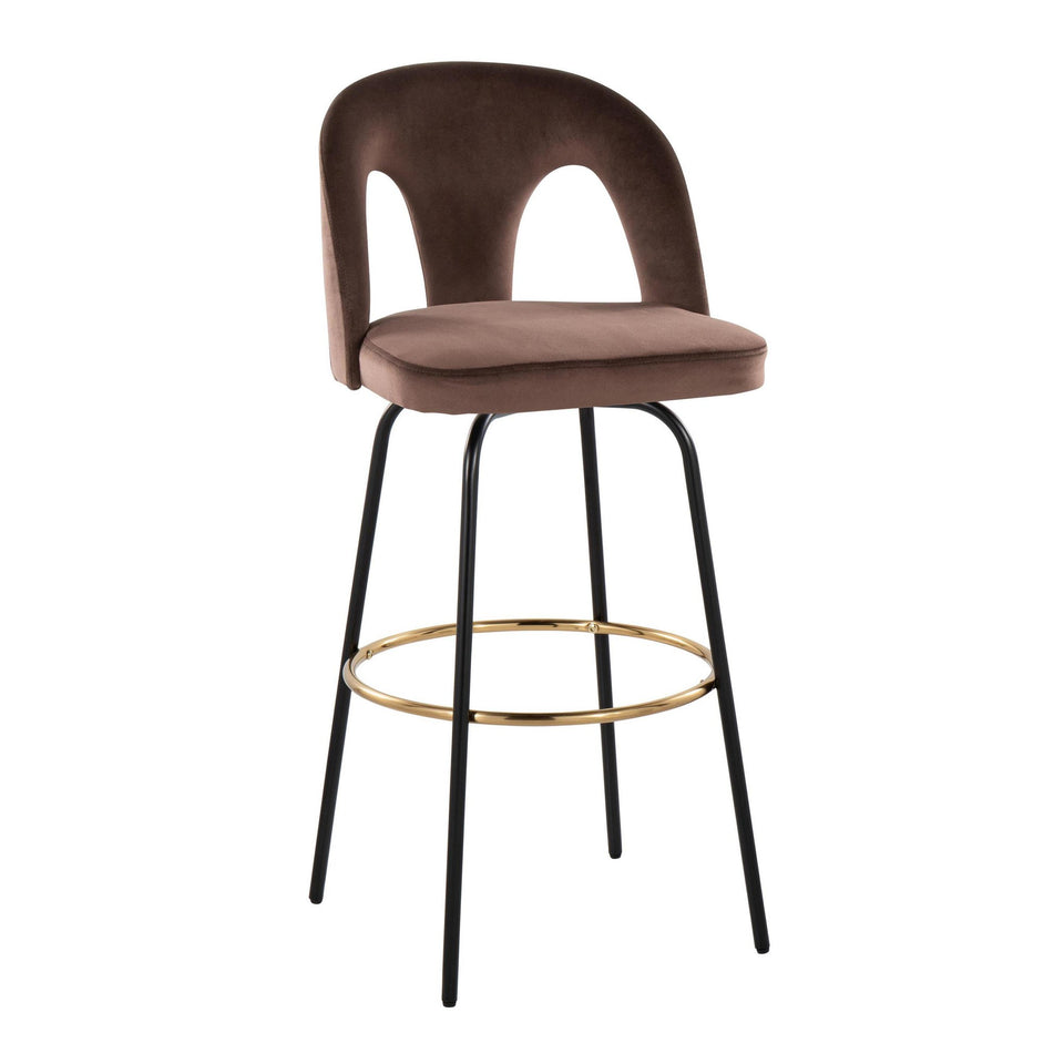 Ava Upholstered 30" Fixed-Height Barstool - Set of 2