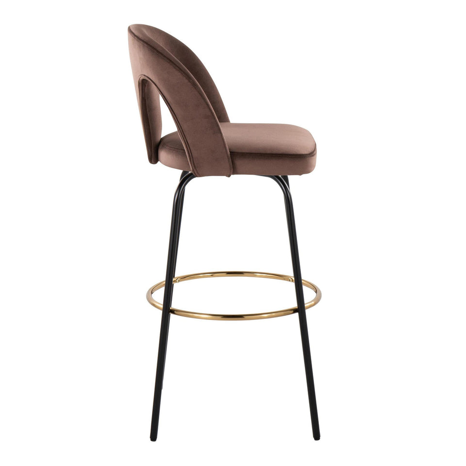 Ava Upholstered 30" Fixed-Height Barstool - Set of 2