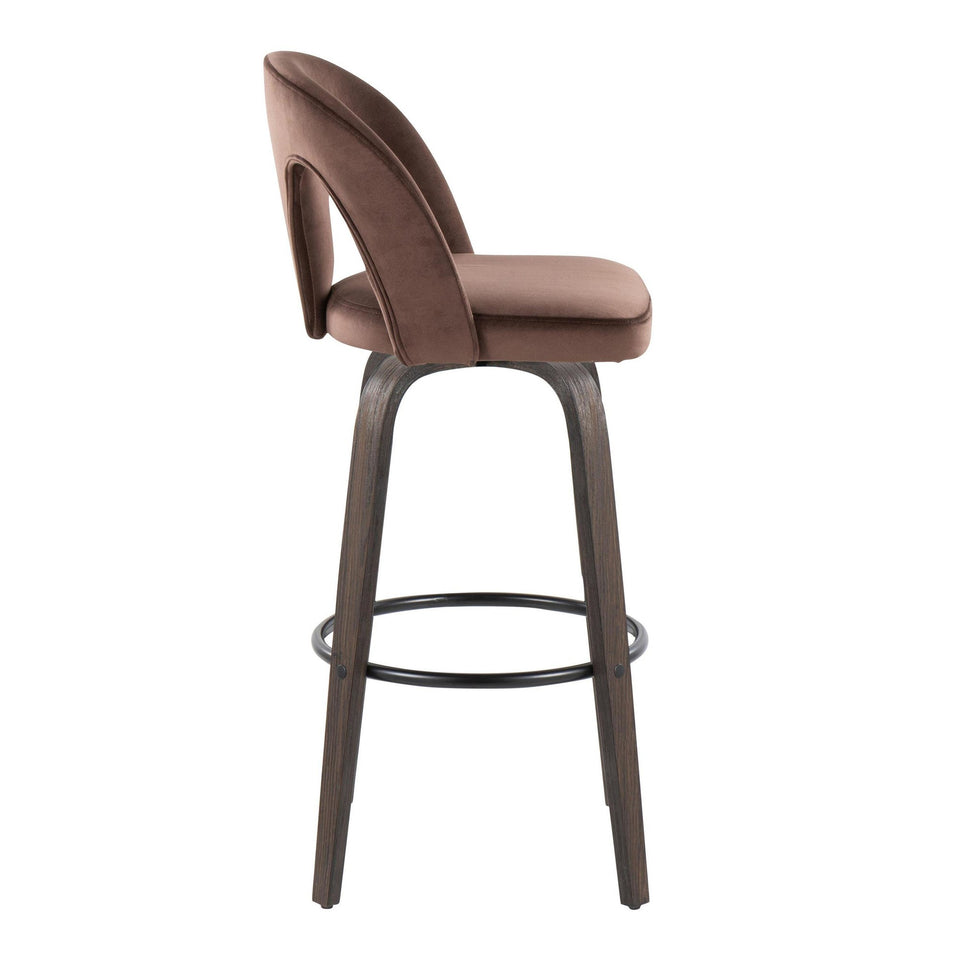 Ava Upholstered 30" Fixed-Height Barstool - Set of 2