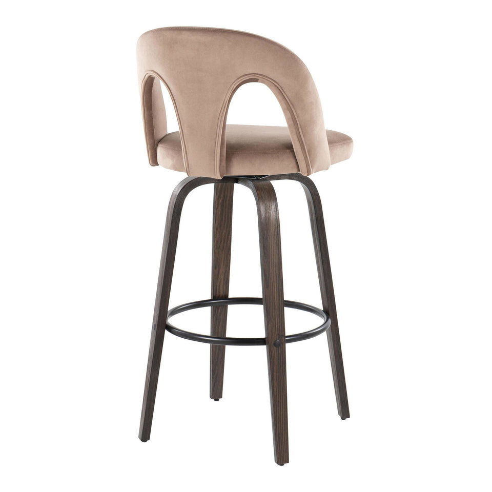 Ava Upholstered 30" Fixed-Height Barstool - Set of 2