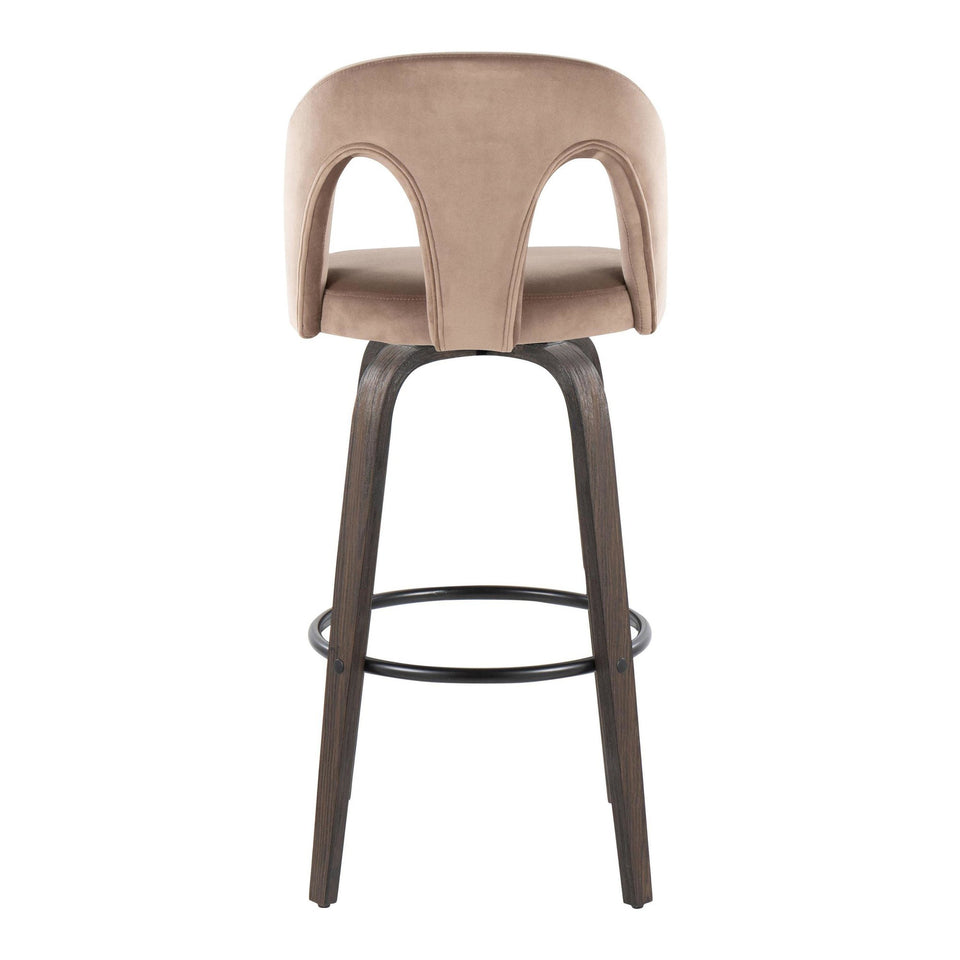 Ava Upholstered 30" Fixed-Height Barstool - Set of 2