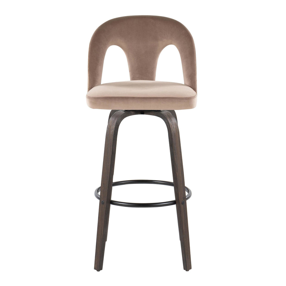 Ava Upholstered 30" Fixed-Height Barstool - Set of 2