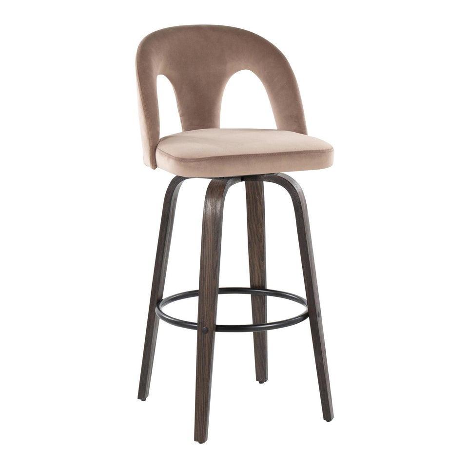 Ava Upholstered 30" Fixed-Height Barstool - Set of 2