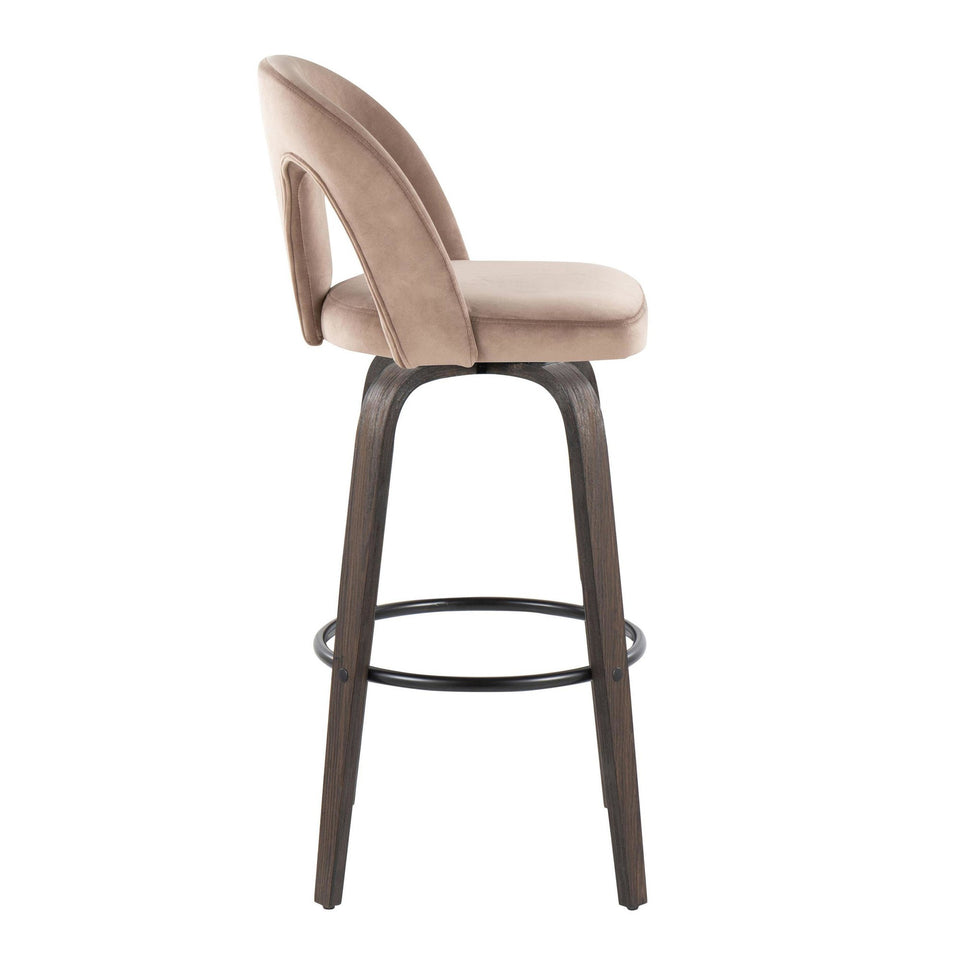 Ava Upholstered 30" Fixed-Height Barstool - Set of 2