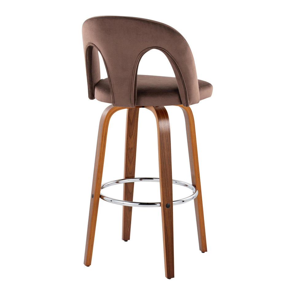 Ava Upholstered 30" Fixed-Height Barstool - Set of 2