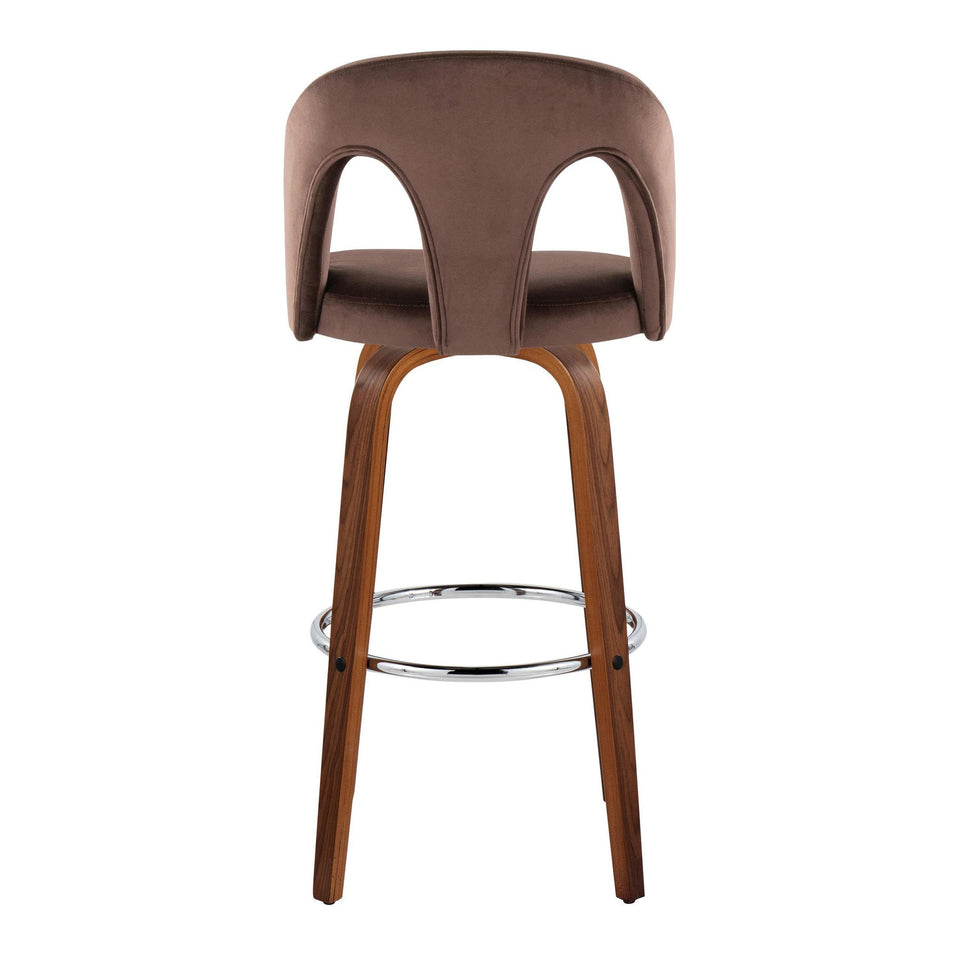 Ava Upholstered 30" Fixed-Height Barstool - Set of 2
