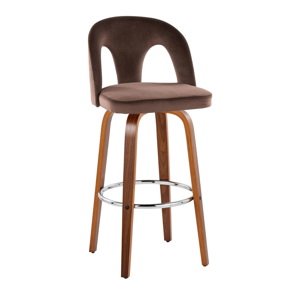 Ava Upholstered 30" Fixed-Height Barstool - Set of 2