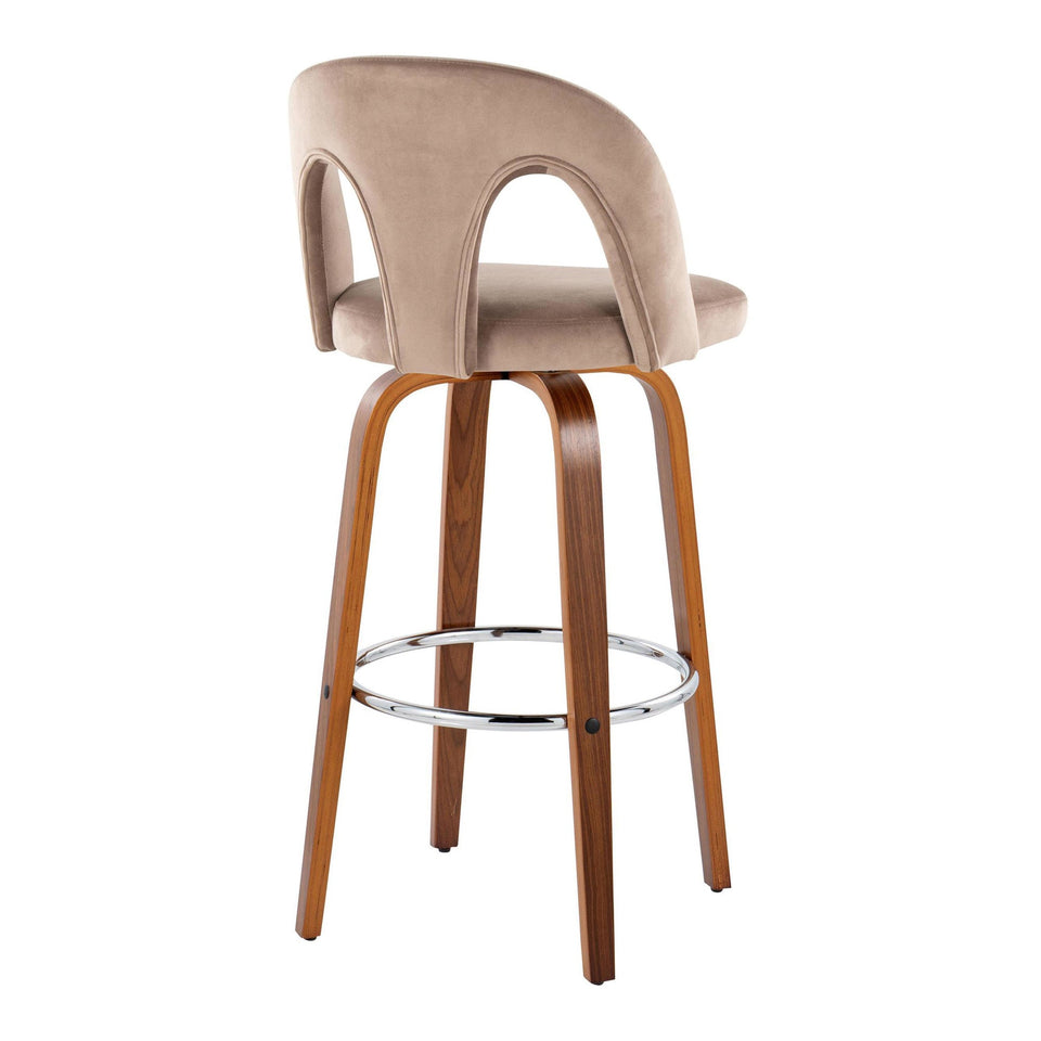 Ava Upholstered 30" Fixed-Height Barstool - Set of 2