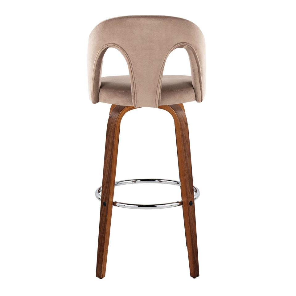 Ava Upholstered 30" Fixed-Height Barstool - Set of 2