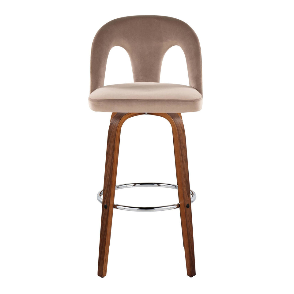 Ava Upholstered 30" Fixed-Height Barstool - Set of 2