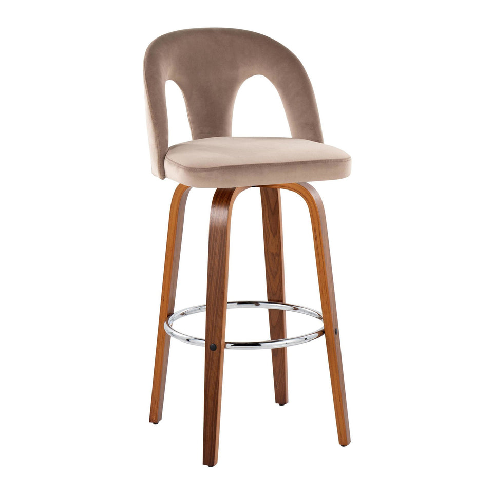 Ava Upholstered 30" Fixed-Height Barstool - Set of 2