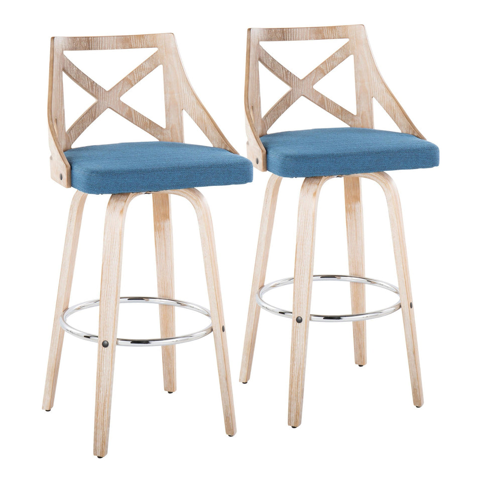 Charlotte 30" Fixed-Height Barstool - Set of 2