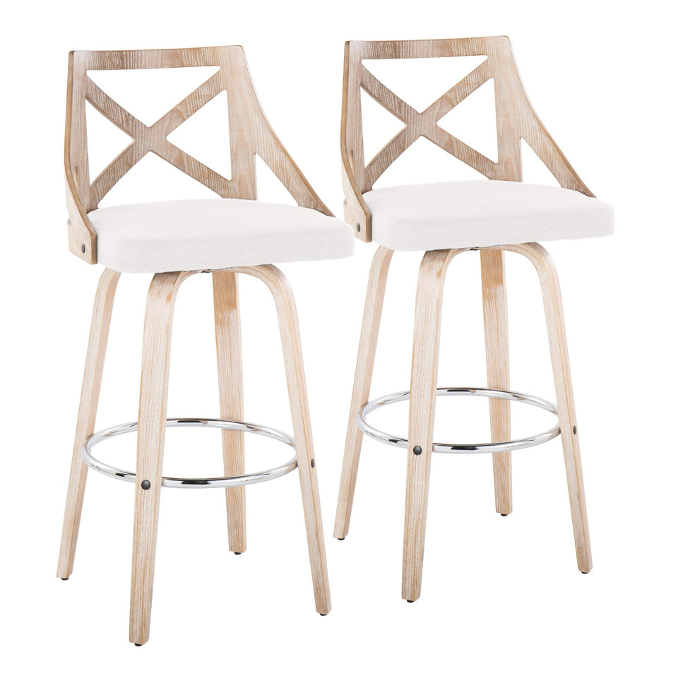 Charlotte 30" Fixed-Height Barstool - Set of 2
