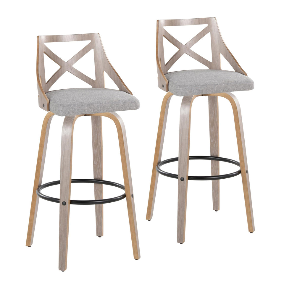 Charlotte 30" Fixed-Height Barstool - Set of 2