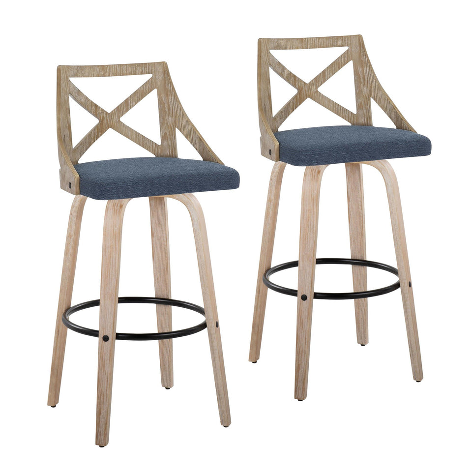 Charlotte 30" Fixed-Height Barstool - Set of 2
