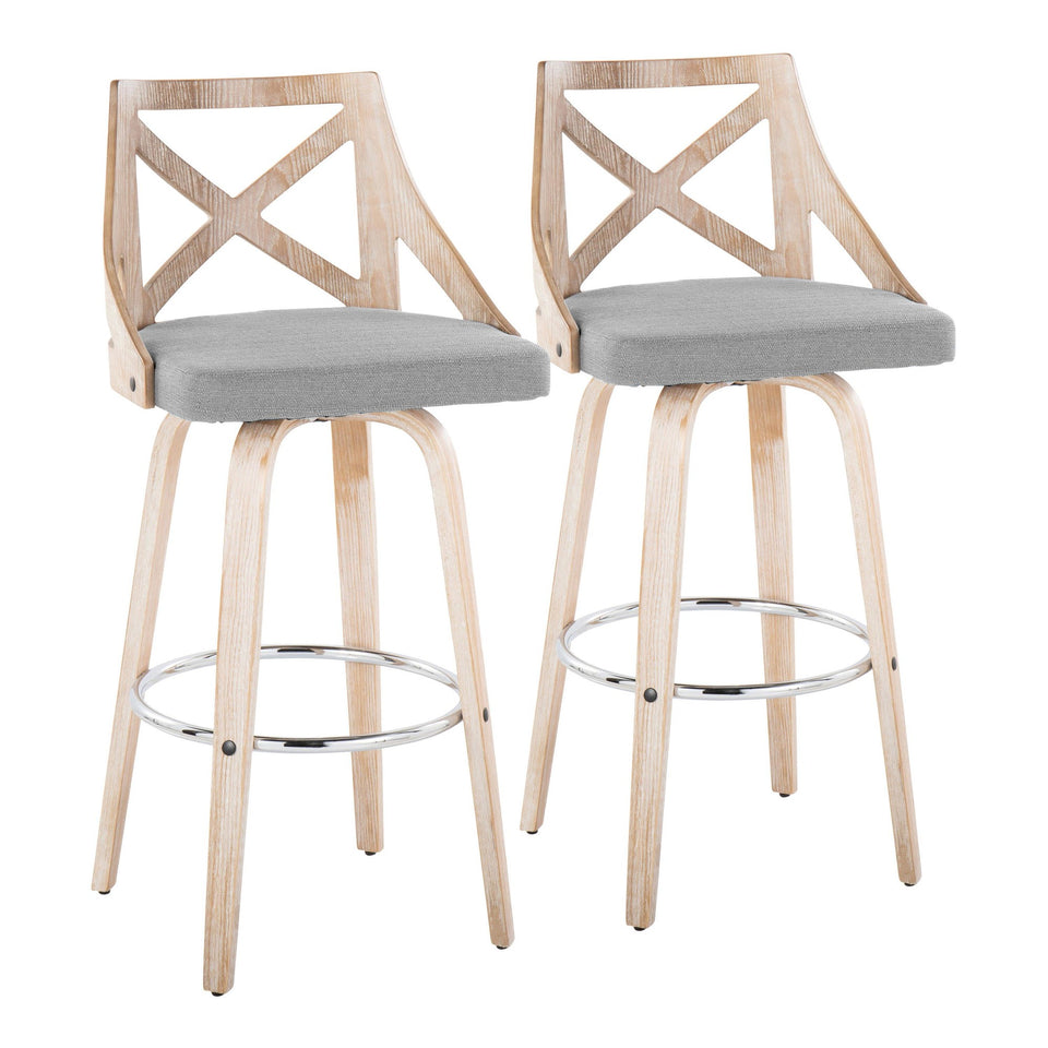 Charlotte 30" Fixed-Height Barstool - Set of 2