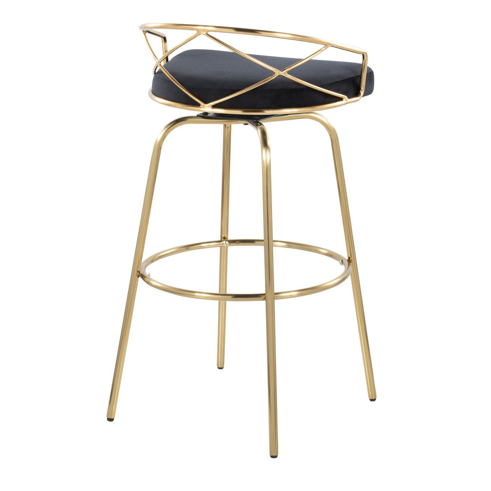 Charlotte Glam 30" Fixed-Height Barstool - Set of 2