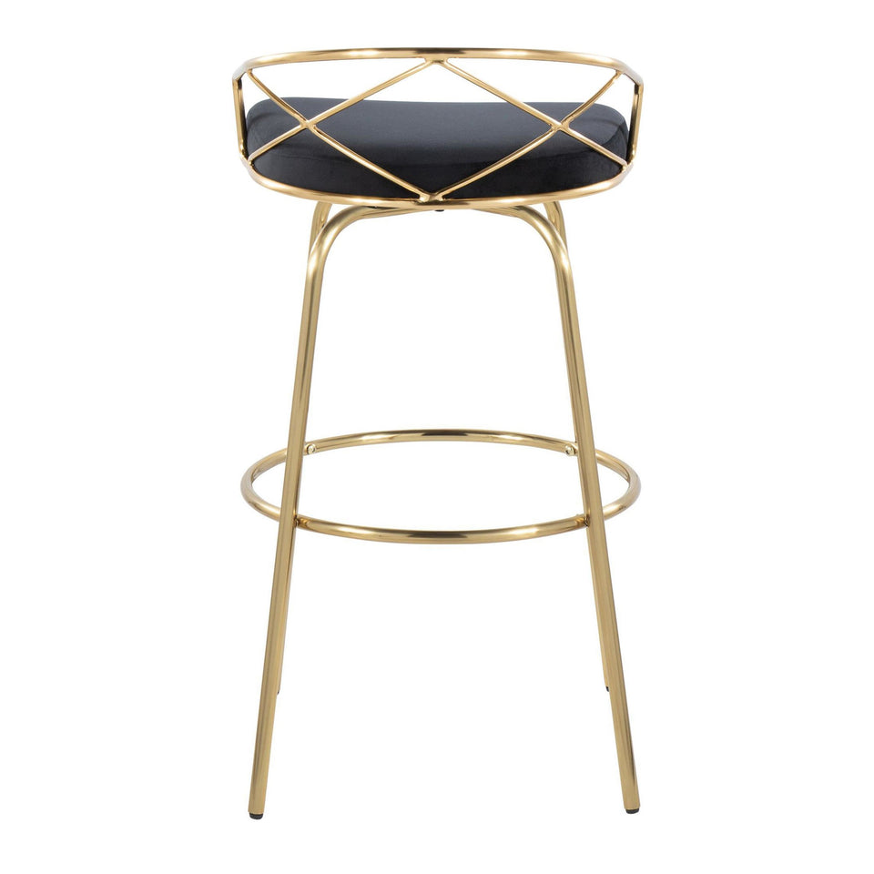 Charlotte Glam 30" Fixed-Height Barstool - Set of 2