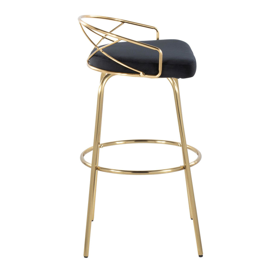 Charlotte Glam 30" Fixed-Height Barstool - Set of 2