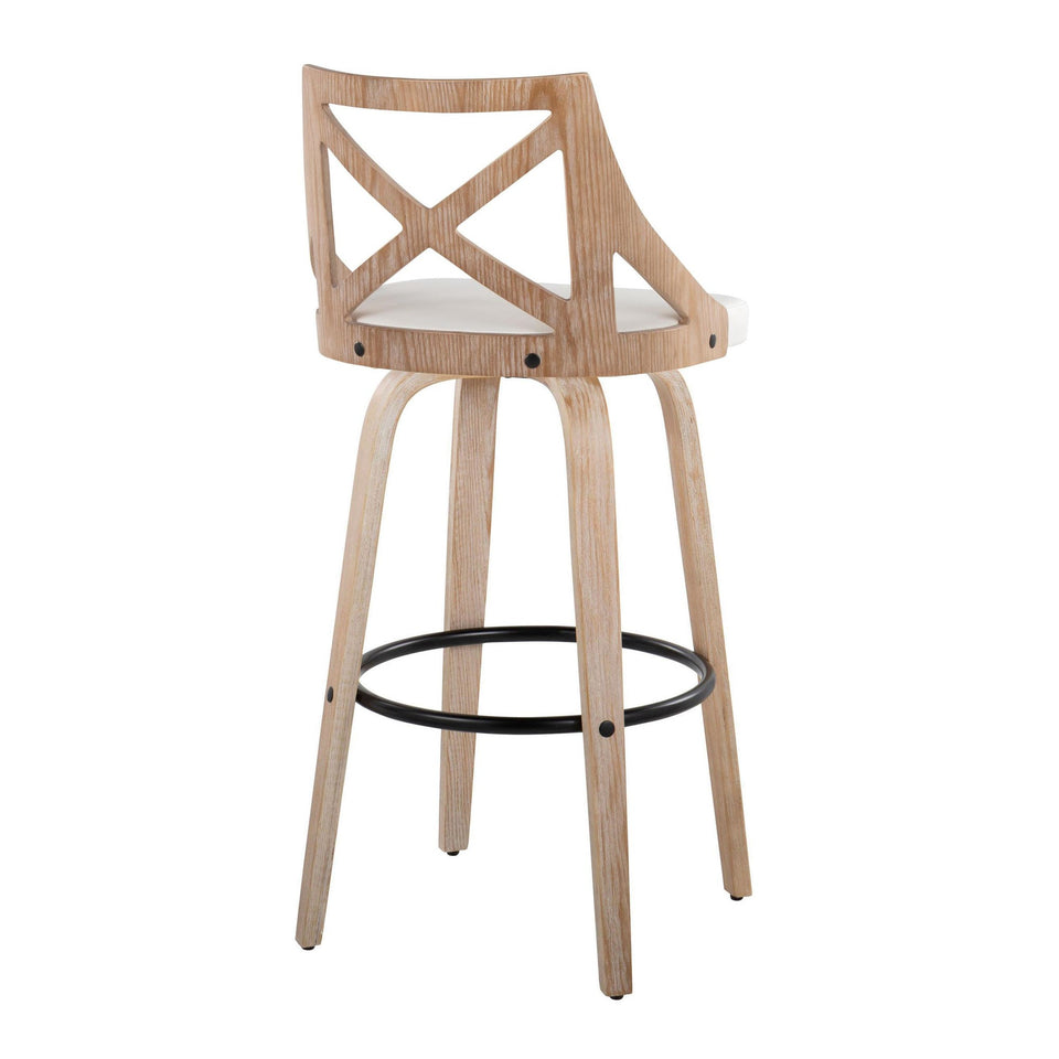 Charlotte 30" Fixed-Height Barstool - Set of 2