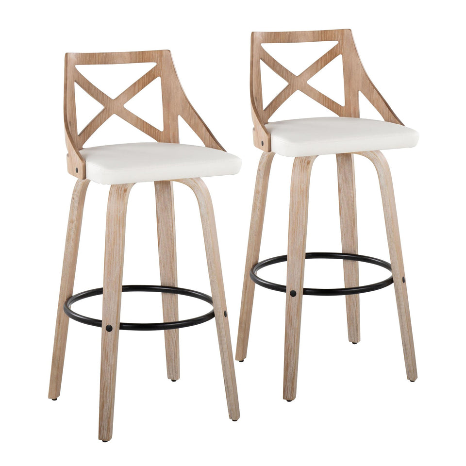 Charlotte 30" Fixed-Height Barstool - Set of 2