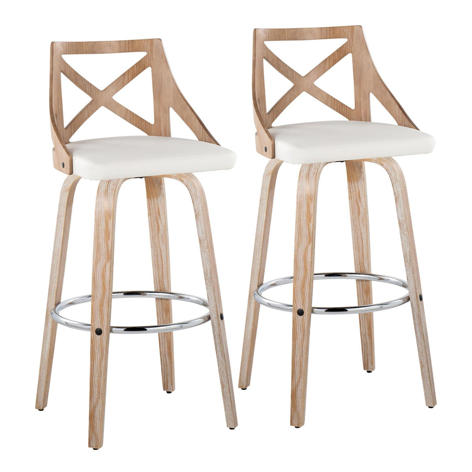 Charlotte 30" Fixed-Height Barstool - Set of 2