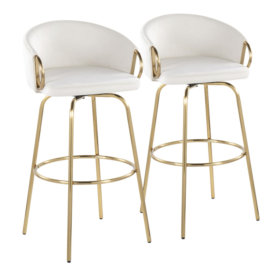 Claire 30" Fixed-Height Barstool - Set of 2