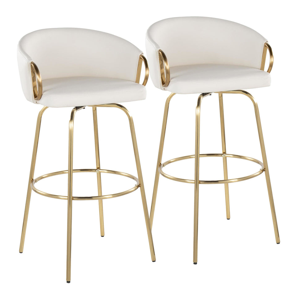 Claire 30" Fixed-Height Barstool - Set of 2