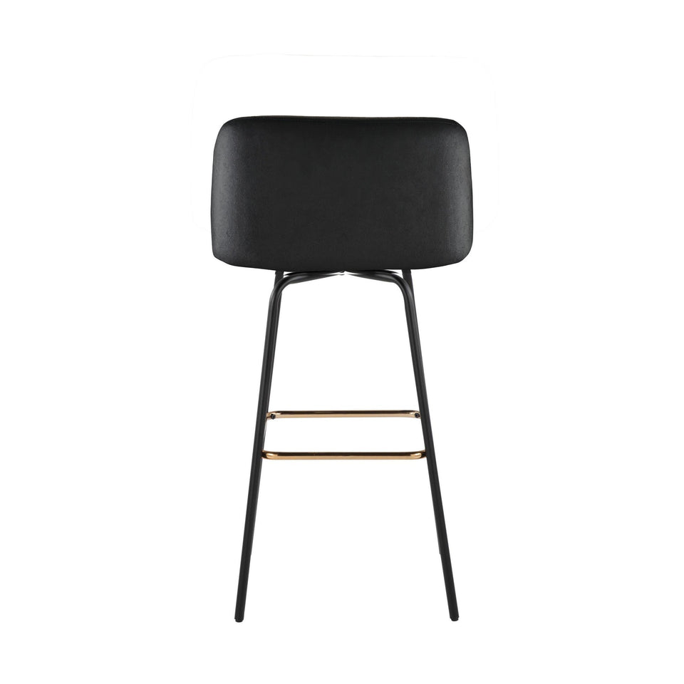 Fran 30" Swivel Fixed-Height Barstool - Set of 2