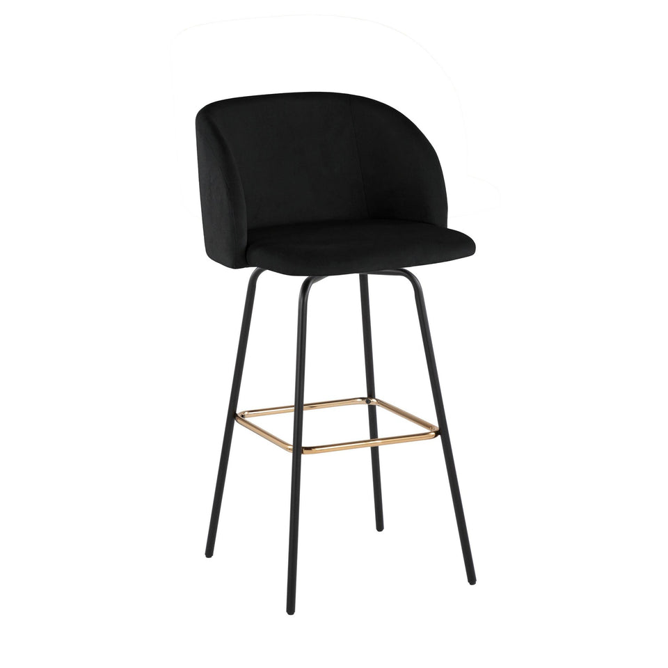 Fran 30" Swivel Fixed-Height Barstool - Set of 2