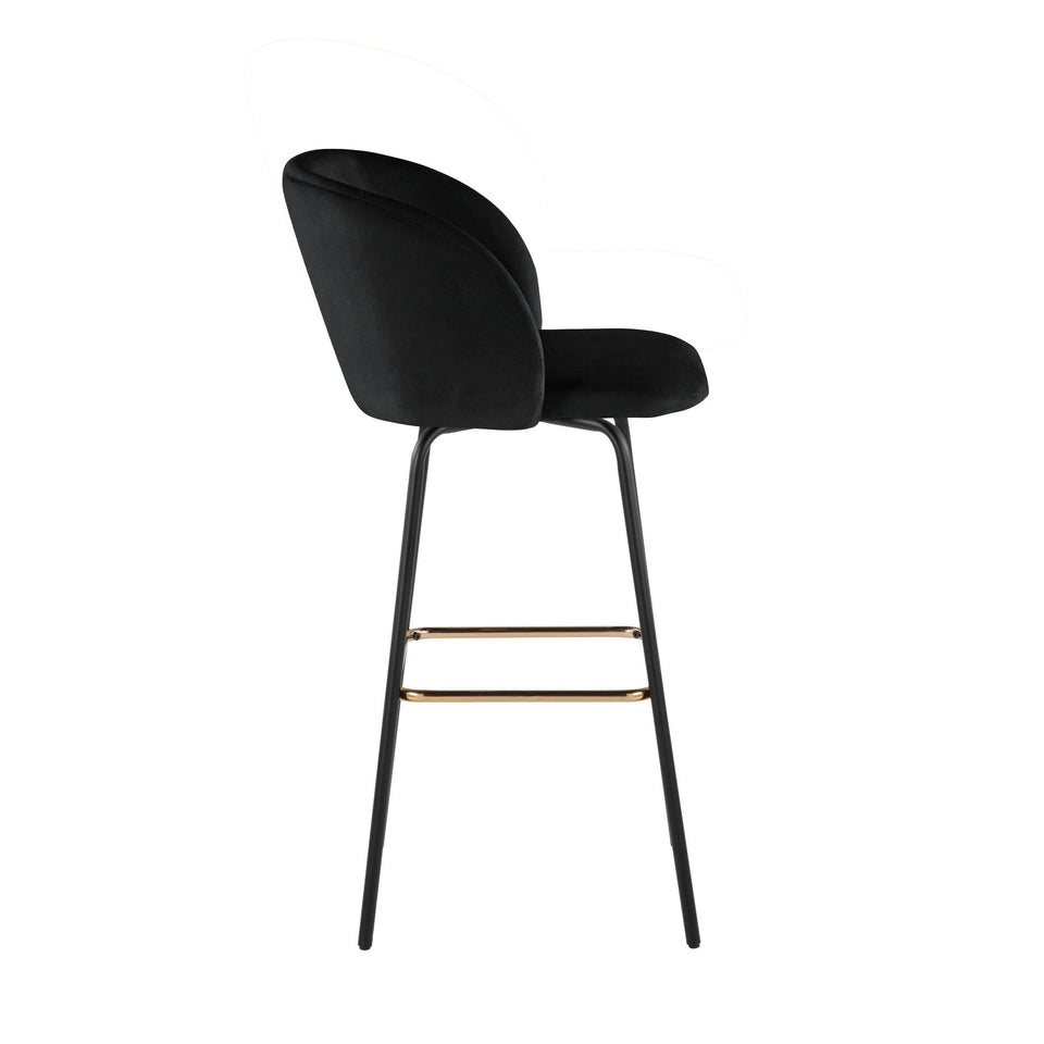 Fran 30" Swivel Fixed-Height Barstool - Set of 2