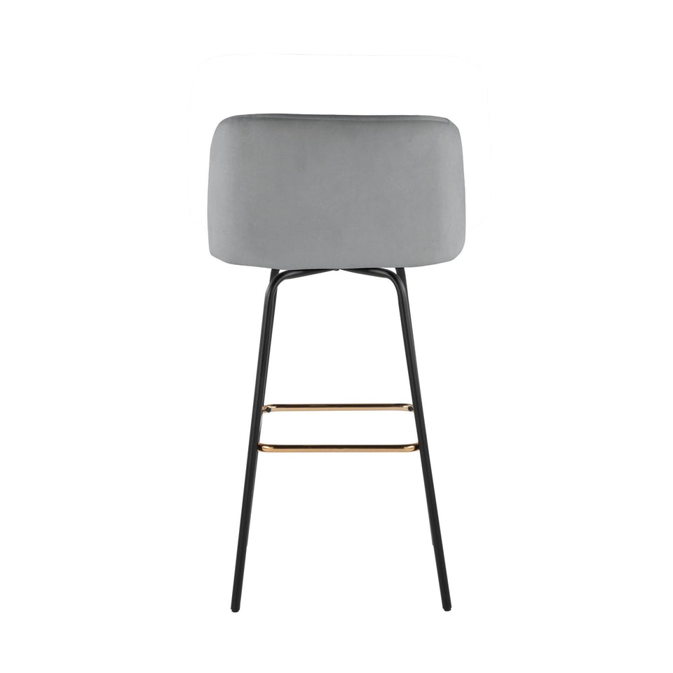 Fran 30" Swivel Fixed-Height Barstool - Set of 2
