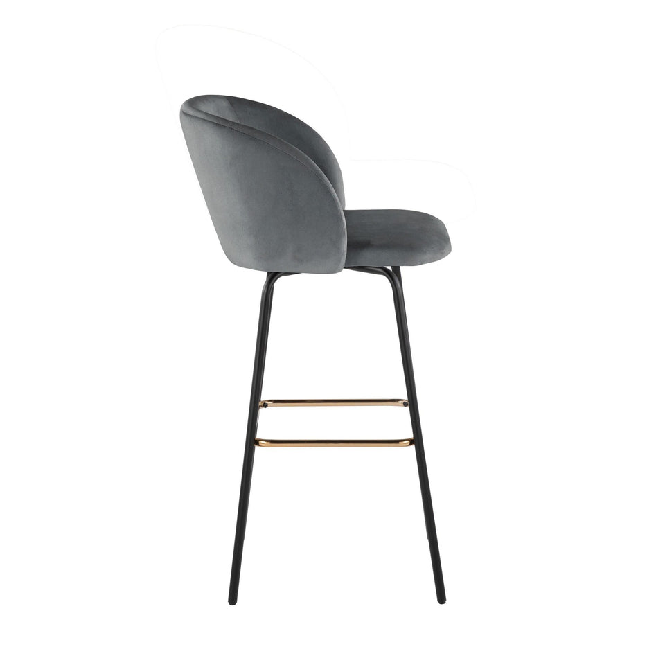 Fran 30" Swivel Fixed-Height Barstool - Set of 2