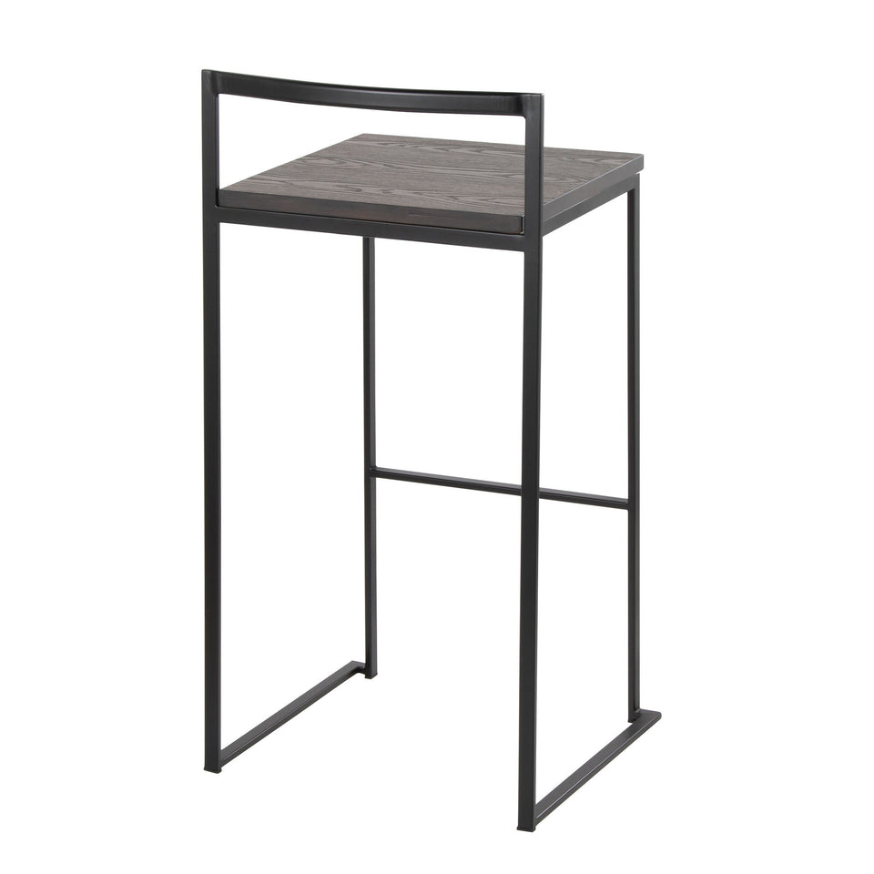 Fuji Stacker 30" Fixed-Height Barstool - Set of 2