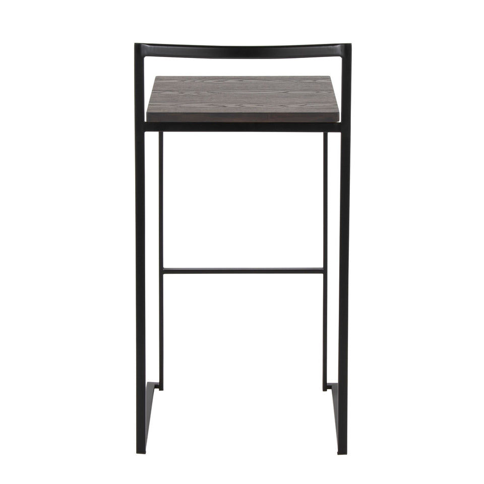 Fuji Stacker 30" Fixed-Height Barstool - Set of 2