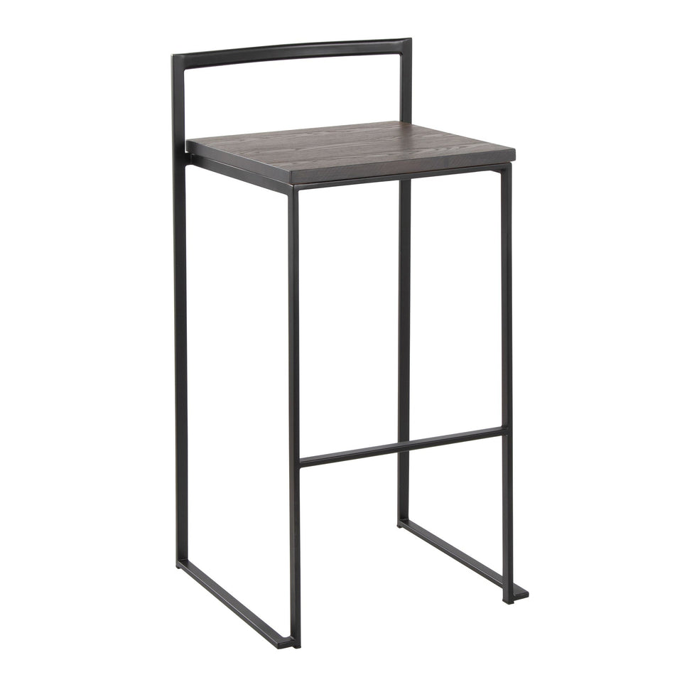 Fuji Stacker 30" Fixed-Height Barstool - Set of 2