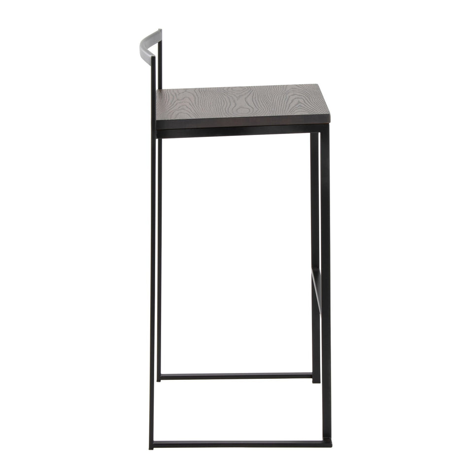 Fuji Stacker 30" Fixed-Height Barstool - Set of 2