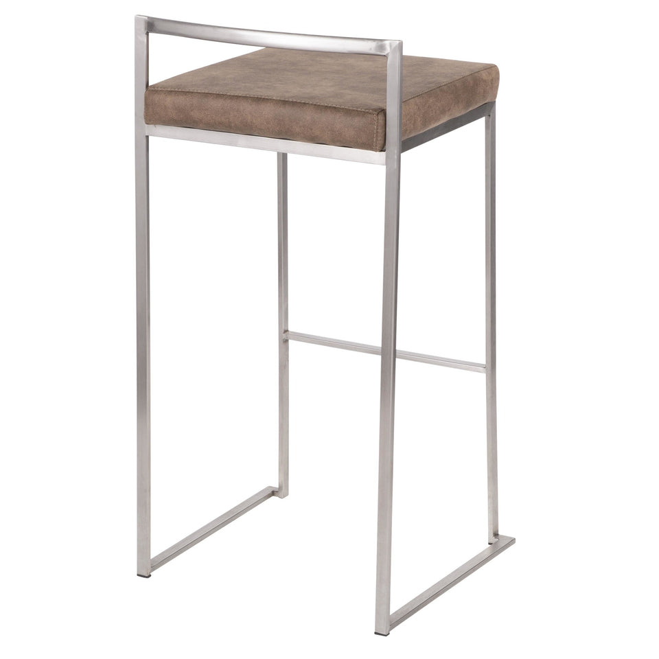 Fuji Stacker 30" Fixed-Height Barstool - Set of 3