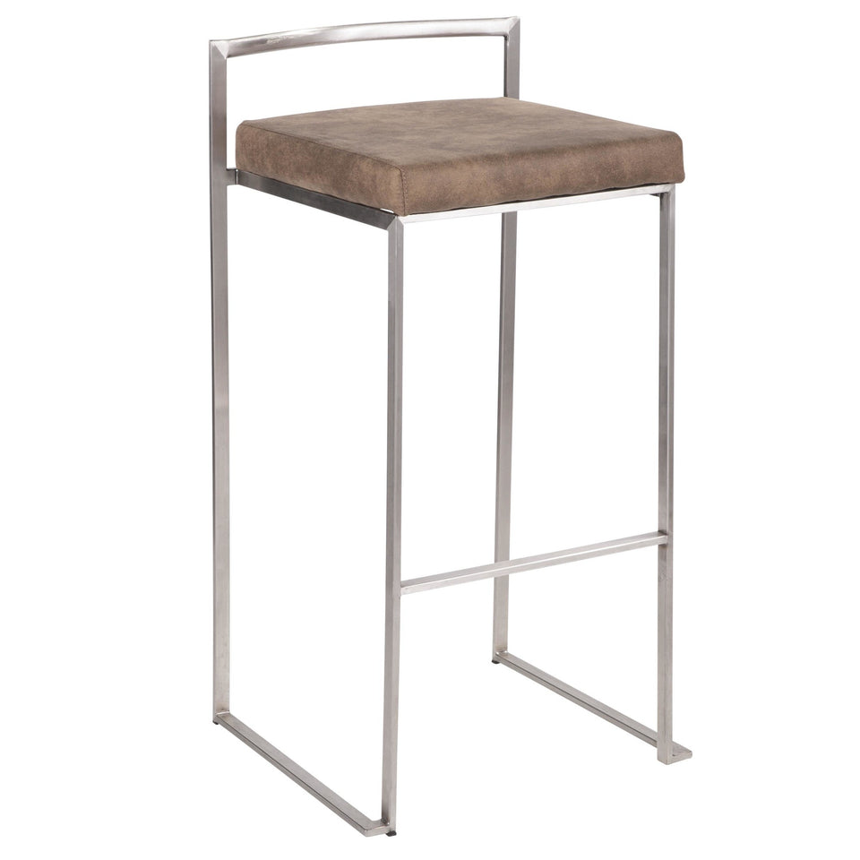 Fuji Stacker 30" Fixed-Height Barstool - Set of 3